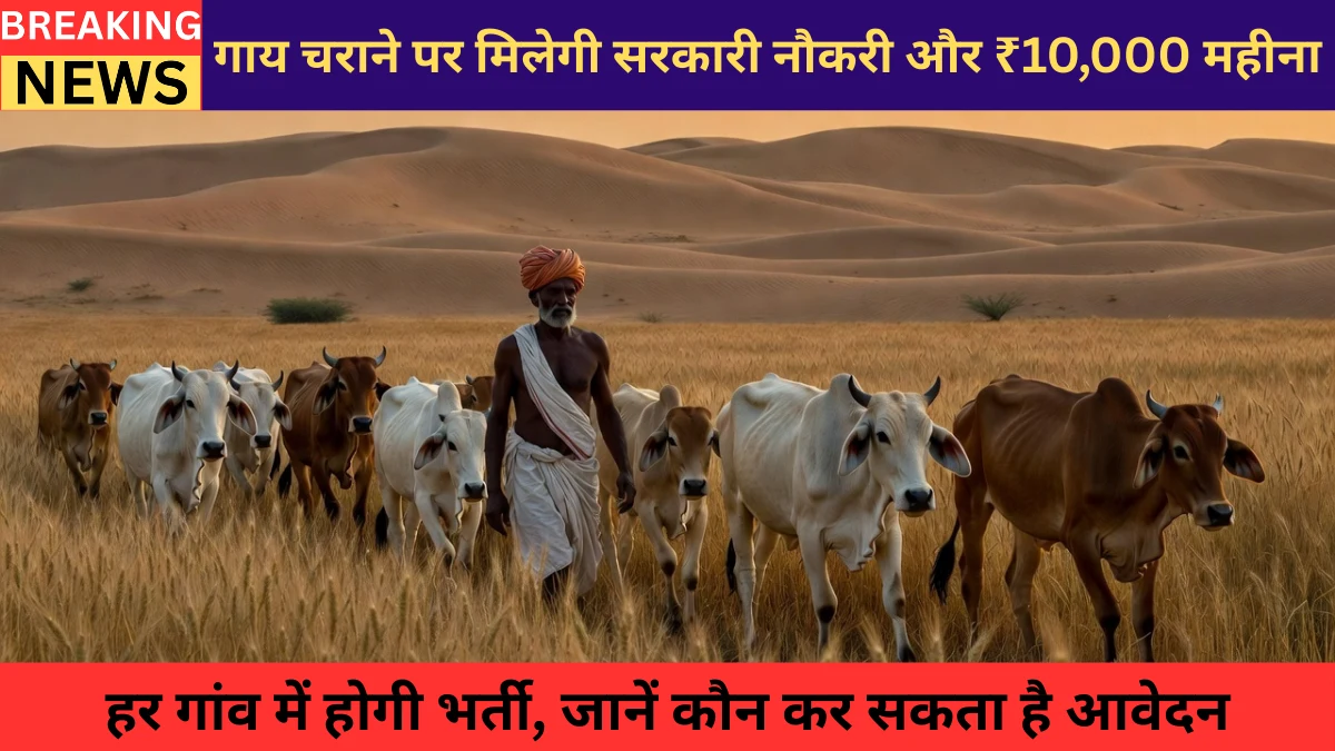 Rajasthan Goan Gwala Yojana 2026: गाय चराने पर मिलेगी सरकारी नौकरी और ₹10,000 महीना — हर गांव में होगी भर्ती, जानें कौन कर सकता है आवेदन